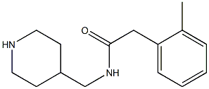 2-(2-methylphenyl)-N-(piperidin-4-ylmethyl)acetamide Struktur