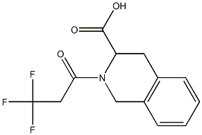 2-(3,3,3-trifluoropropanoyl)-1,2,3,4-tetrahydroisoquinoline-3-carboxylic acid Struktur