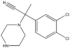 2-(3,4-dichlorophenyl)-2-piperazin-1-ylpropanenitrile Struktur