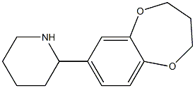 2-(3,4-dihydro-2H-1,5-benzodioxepin-7-yl)piperidine Struktur