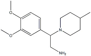 2-(3,4-dimethoxyphenyl)-2-(4-methylpiperidin-1-yl)ethanamine Struktur