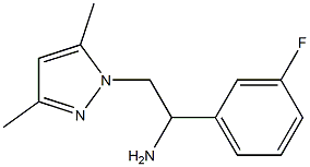 2-(3,5-dimethyl-1H-pyrazol-1-yl)-1-(3-fluorophenyl)ethan-1-amine Struktur