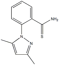 2-(3,5-dimethyl-1H-pyrazol-1-yl)benzene-1-carbothioamide Struktur