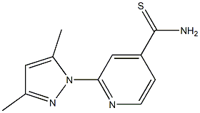 2-(3,5-dimethyl-1H-pyrazol-1-yl)pyridine-4-carbothioamide Struktur