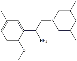 2-(3,5-dimethylpiperidin-1-yl)-1-(2-methoxy-5-methylphenyl)ethanamine Struktur