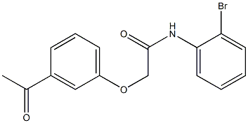 2-(3-acetylphenoxy)-N-(2-bromophenyl)acetamide Struktur