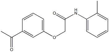 2-(3-acetylphenoxy)-N-(2-methylphenyl)acetamide Struktur