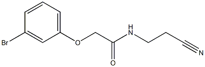 2-(3-bromophenoxy)-N-(2-cyanoethyl)acetamide Struktur