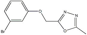 2-(3-bromophenoxymethyl)-5-methyl-1,3,4-oxadiazole Struktur