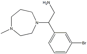 2-(3-bromophenyl)-2-(4-methyl-1,4-diazepan-1-yl)ethan-1-amine Struktur