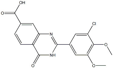 2-(3-chloro-4,5-dimethoxyphenyl)-4-oxo-3,4-dihydroquinazoline-7-carboxylic acid Struktur