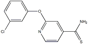 2-(3-chlorophenoxy)pyridine-4-carbothioamide Struktur