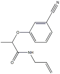 2-(3-cyanophenoxy)-N-(prop-2-en-1-yl)propanamide Struktur