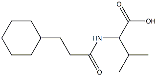 2-(3-cyclohexylpropanamido)-3-methylbutanoic acid Struktur