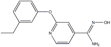 2-(3-ethylphenoxy)-N'-hydroxypyridine-4-carboximidamide Struktur