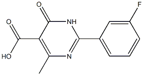 2-(3-fluorophenyl)-4-methyl-6-oxo-1,6-dihydropyrimidine-5-carboxylic acid Struktur