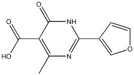 2-(3-furyl)-4-methyl-6-oxo-1,6-dihydropyrimidine-5-carboxylic acid Struktur