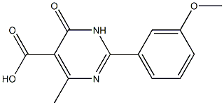 2-(3-methoxyphenyl)-4-methyl-6-oxo-1,6-dihydropyrimidine-5-carboxylic acid Struktur