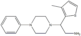 2-(3-methylthiophen-2-yl)-2-(4-phenylpiperazin-1-yl)ethan-1-amine Struktur