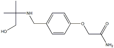 2-(4-{[(1-hydroxy-2-methylpropan-2-yl)amino]methyl}phenoxy)acetamide Struktur