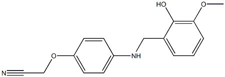 2-(4-{[(2-hydroxy-3-methoxyphenyl)methyl]amino}phenoxy)acetonitrile Struktur