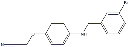 2-(4-{[(3-bromophenyl)methyl]amino}phenoxy)acetonitrile Struktur