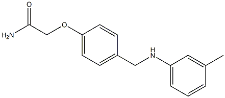 2-(4-{[(3-methylphenyl)amino]methyl}phenoxy)acetamide Struktur