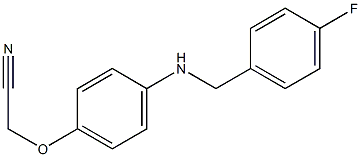 2-(4-{[(4-fluorophenyl)methyl]amino}phenoxy)acetonitrile Struktur