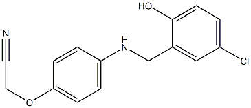 2-(4-{[(5-chloro-2-hydroxyphenyl)methyl]amino}phenoxy)acetonitrile Struktur