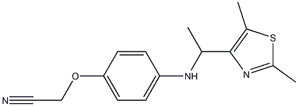 2-(4-{[1-(2,5-dimethyl-1,3-thiazol-4-yl)ethyl]amino}phenoxy)acetonitrile Struktur