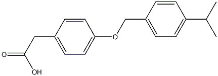 2-(4-{[4-(propan-2-yl)phenyl]methoxy}phenyl)acetic acid Struktur