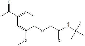 2-(4-acetyl-2-methoxyphenoxy)-N-(tert-butyl)acetamide Struktur