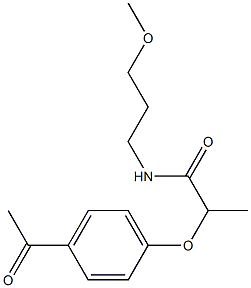 2-(4-acetylphenoxy)-N-(3-methoxypropyl)propanamide Struktur