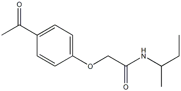 2-(4-acetylphenoxy)-N-(sec-butyl)acetamide Struktur