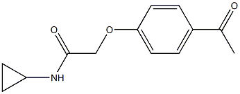 2-(4-acetylphenoxy)-N-cyclopropylacetamide Struktur