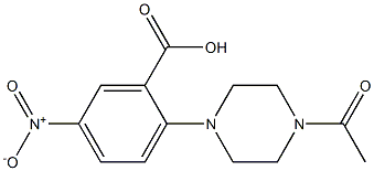 2-(4-acetylpiperazin-1-yl)-5-nitrobenzoic acid Struktur