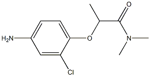 2-(4-amino-2-chlorophenoxy)-N,N-dimethylpropanamide Struktur