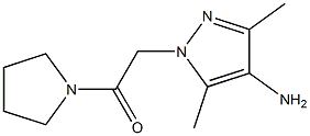 2-(4-amino-3,5-dimethyl-1H-pyrazol-1-yl)-1-(pyrrolidin-1-yl)ethan-1-one Struktur