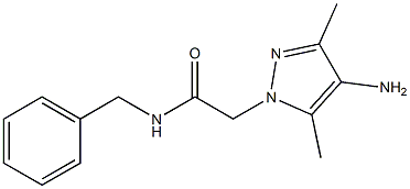 2-(4-amino-3,5-dimethyl-1H-pyrazol-1-yl)-N-benzylacetamide Struktur