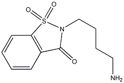 2-(4-aminobutyl)-1,2-benzisothiazol-3(2H)-one 1,1-dioxide Struktur