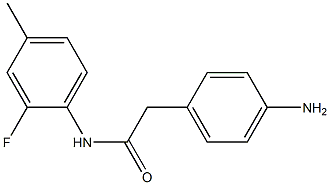 2-(4-aminophenyl)-N-(2-fluoro-4-methylphenyl)acetamide Struktur