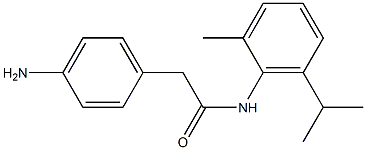 2-(4-aminophenyl)-N-[2-methyl-6-(propan-2-yl)phenyl]acetamide Struktur