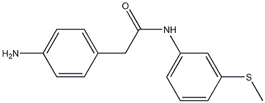 2-(4-aminophenyl)-N-[3-(methylsulfanyl)phenyl]acetamide Struktur