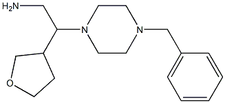 2-(4-benzylpiperazin-1-yl)-2-(oxolan-3-yl)ethan-1-amine Struktur