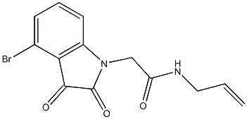 2-(4-bromo-2,3-dioxo-2,3-dihydro-1H-indol-1-yl)-N-(prop-2-en-1-yl)acetamide Struktur