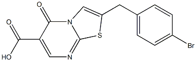 2-(4-bromobenzyl)-5-oxo-5H-[1,3]thiazolo[3,2-a]pyrimidine-6-carboxylic acid Struktur