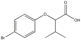 2-(4-bromophenoxy)-3-methylbutanoic acid Struktur