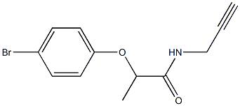 2-(4-bromophenoxy)-N-(prop-2-yn-1-yl)propanamide Struktur