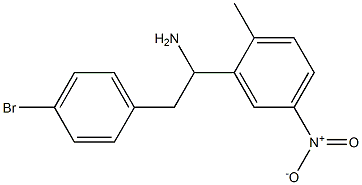 2-(4-bromophenyl)-1-(2-methyl-5-nitrophenyl)ethan-1-amine Struktur