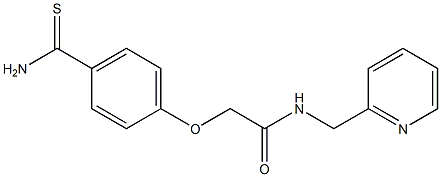 2-(4-carbamothioylphenoxy)-N-(pyridin-2-ylmethyl)acetamide Struktur